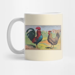 Leghorn Chickens Trade Card Mug